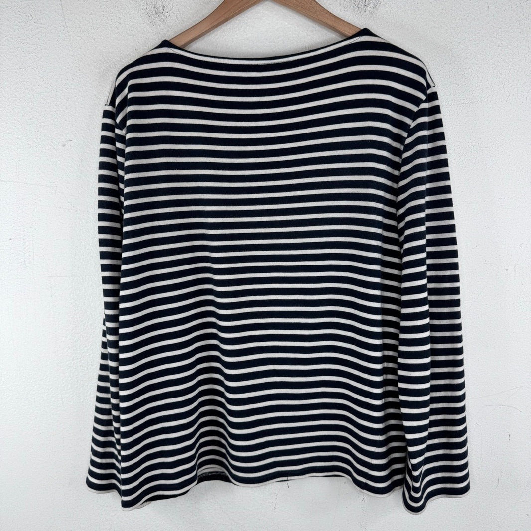 Celine Navy Striped LS Shirt