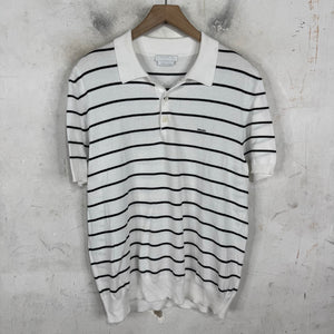 Prada Knitted Striped Polo Shirt