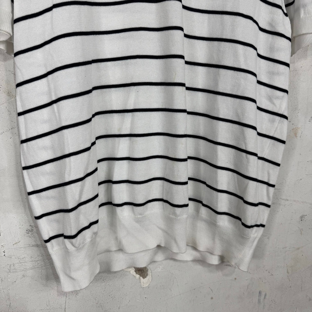 Prada Knitted Striped Polo Shirt