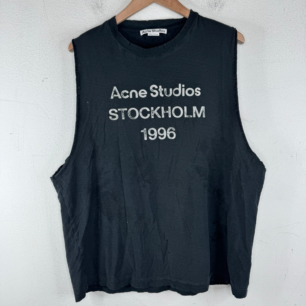 Acne Studios Cut-Off Stockholm Distressed T-Shirt