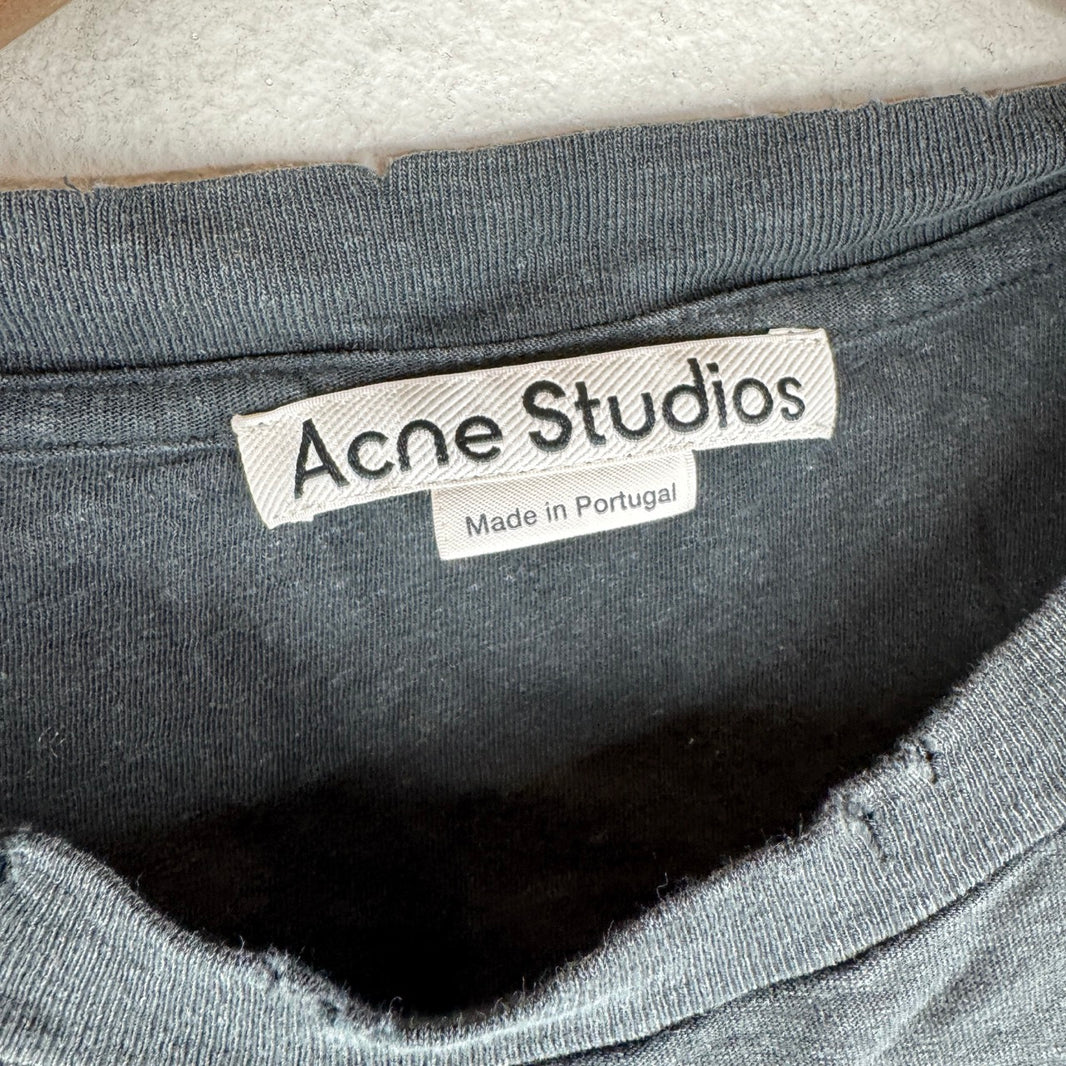 Acne Studios Cut-Off Stockholm Distressed T-Shirt