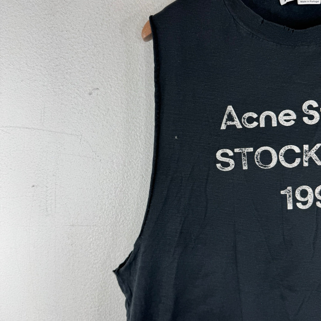 Acne Studios Cut-Off Stockholm Distressed T-Shirt