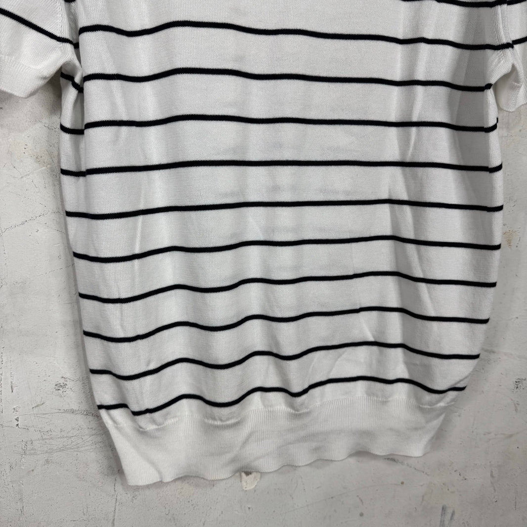 Prada Knitted Striped Polo Shirt