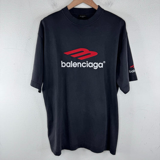 Balenciaga Embroidered 3B Logo T-Shirt