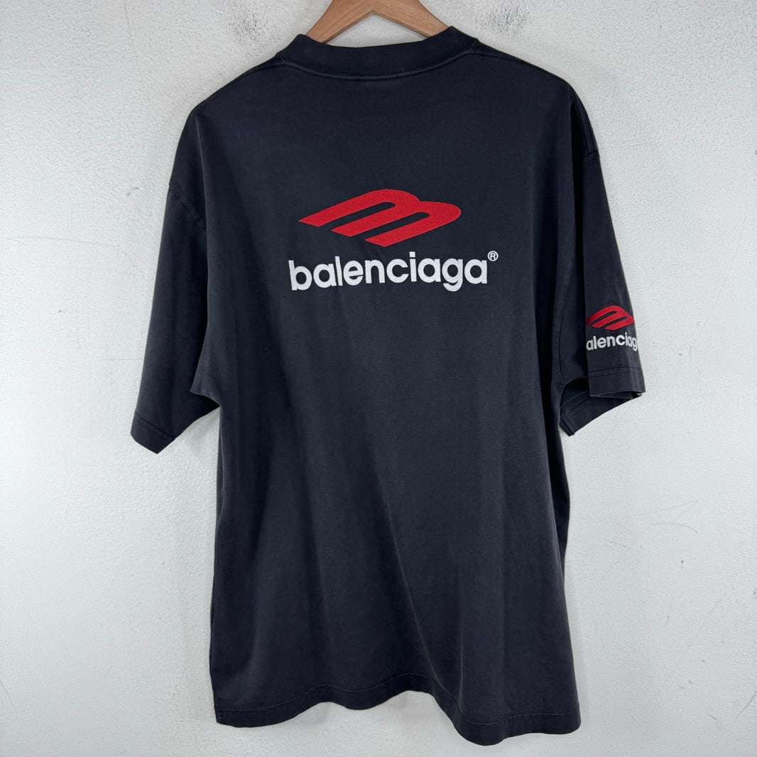 Balenciaga Embroidered 3B Logo T-Shirt