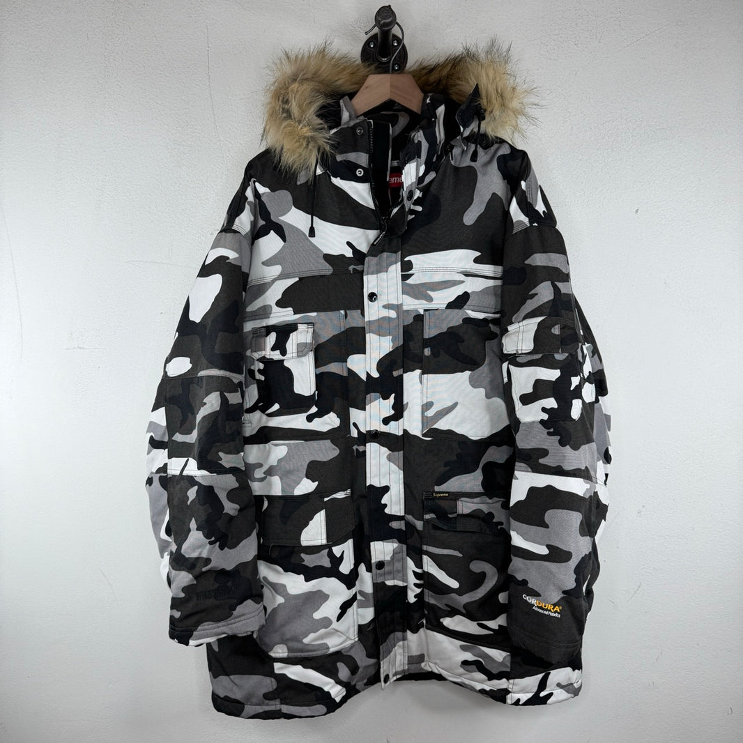 Supreme Fur Hood Snow Camo Parka
