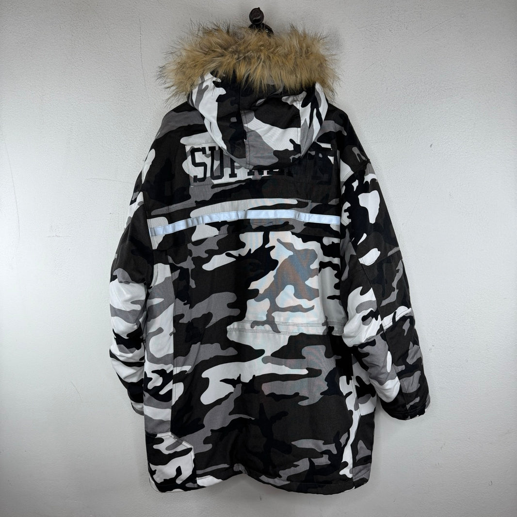 Supreme Fur Hood Snow Camo Parka