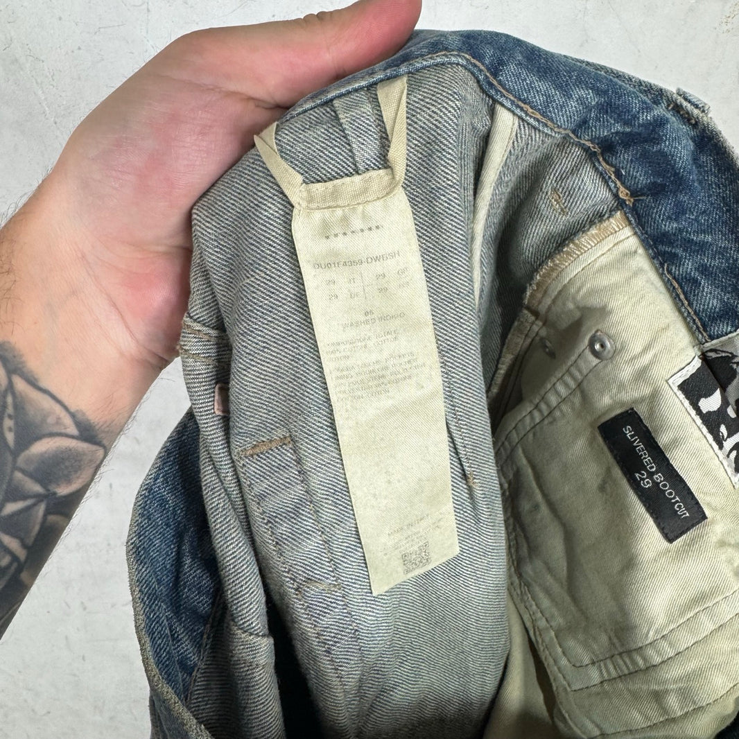 DRKSHDW Washed Indigo Slivered Bootcut