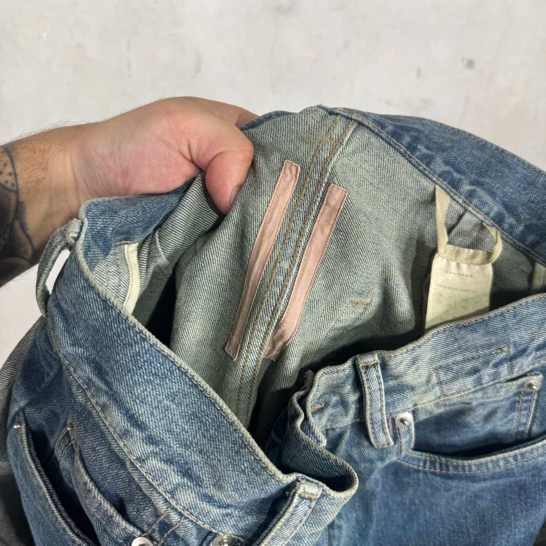 DRKSHDW Washed Indigo Slivered Bootcut