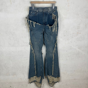 DRKSHDW Washed Indigo Slivered Bootcut