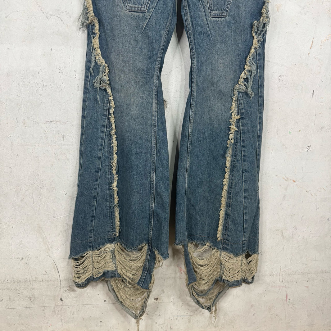 DRKSHDW Washed Indigo Slivered Bootcut