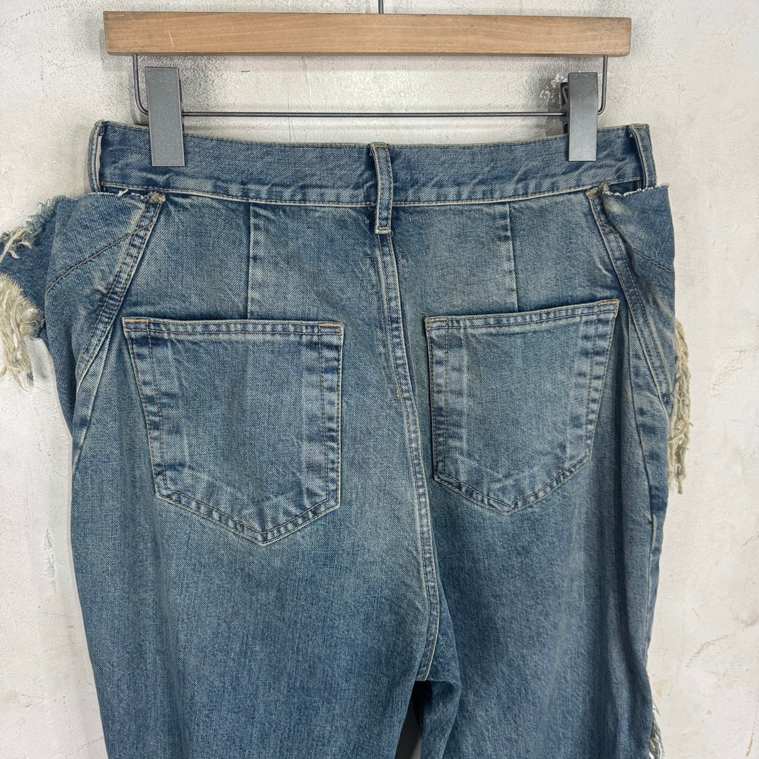 DRKSHDW Washed Indigo Slivered Bootcut