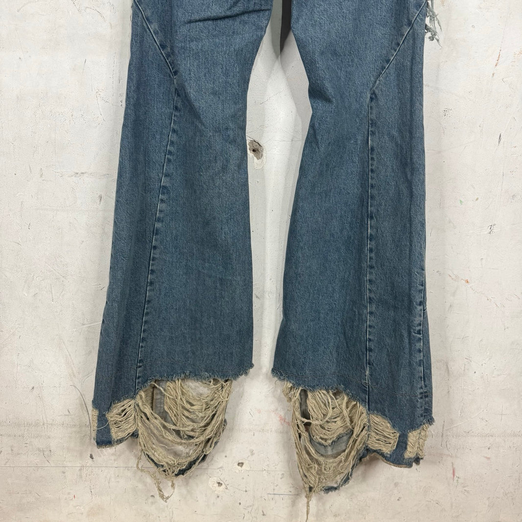 DRKSHDW Washed Indigo Slivered Bootcut