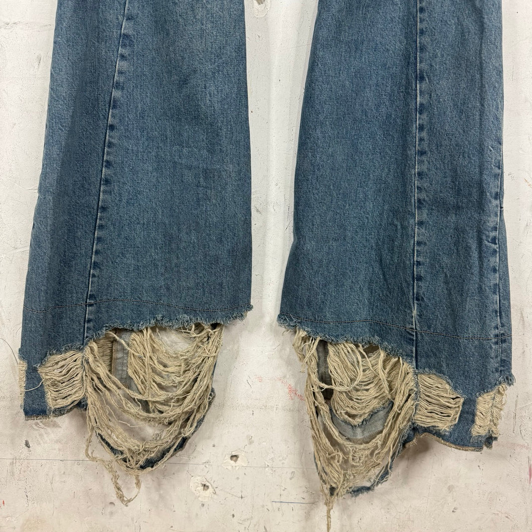 DRKSHDW Washed Indigo Slivered Bootcut