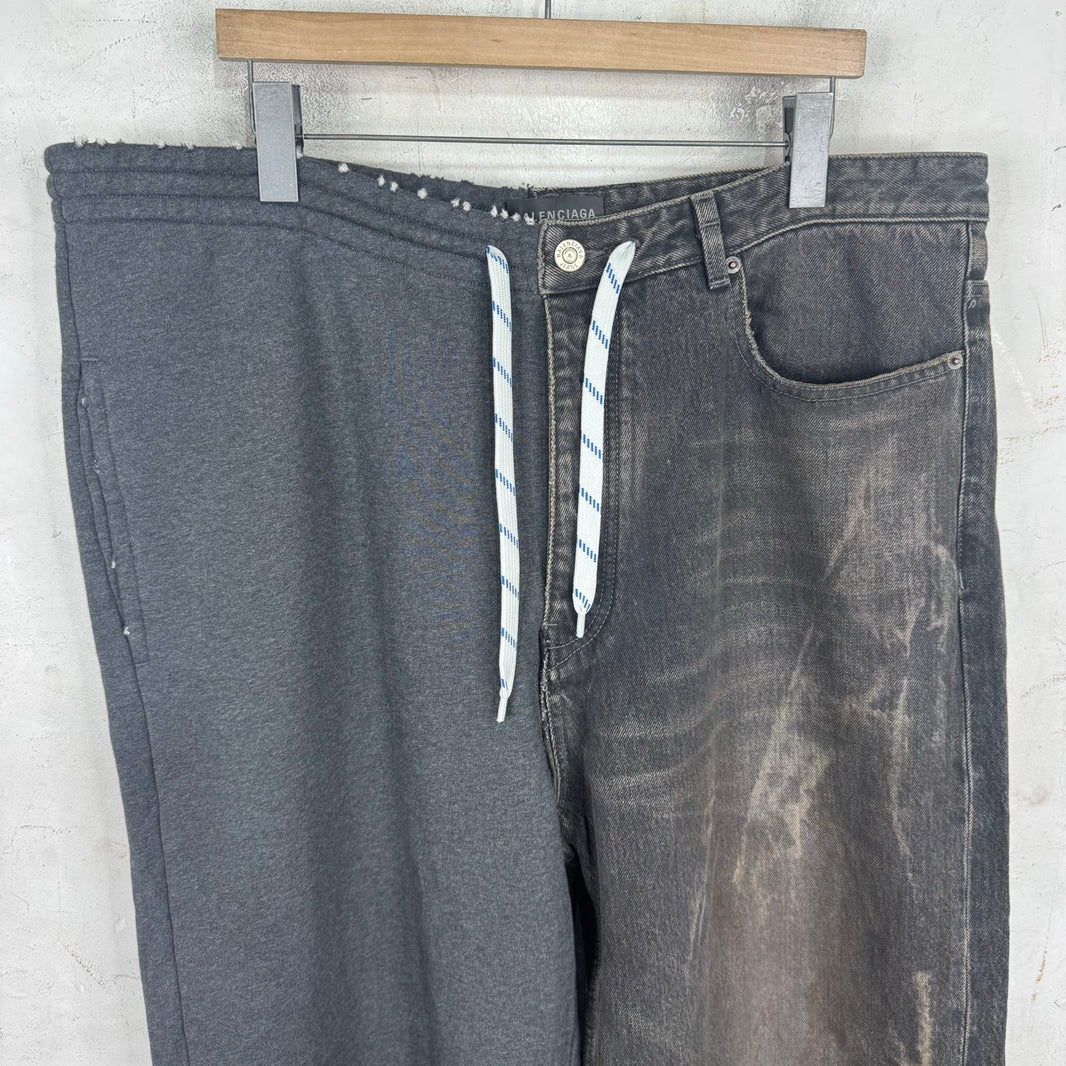 Balenciaga 50/50 Sweatpant Denim
