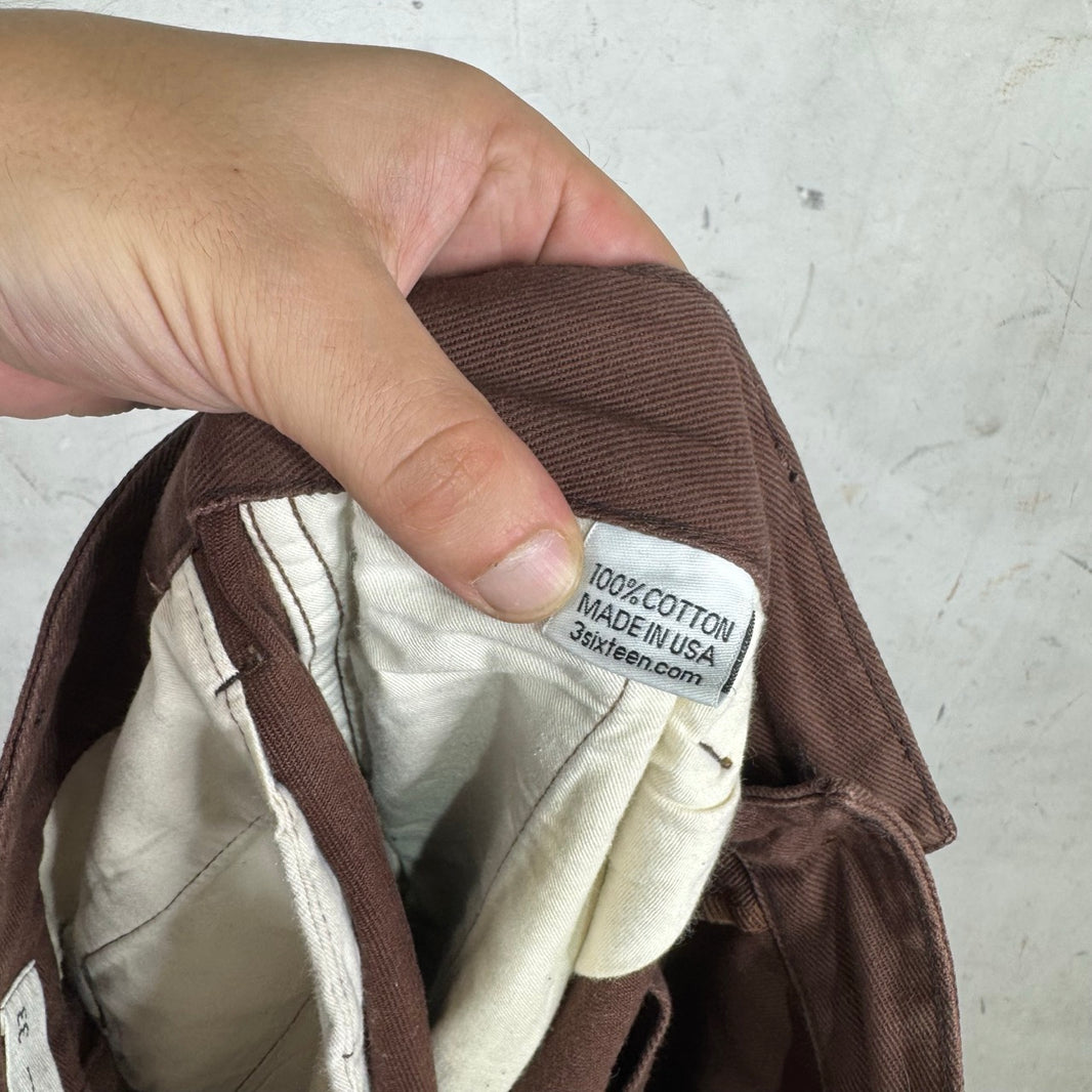 3sixteen  Brown Cotton Work Pants