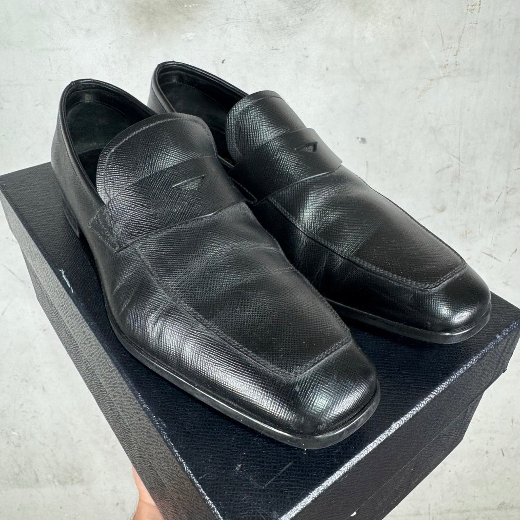 Prada Saffiano Leather Loafers