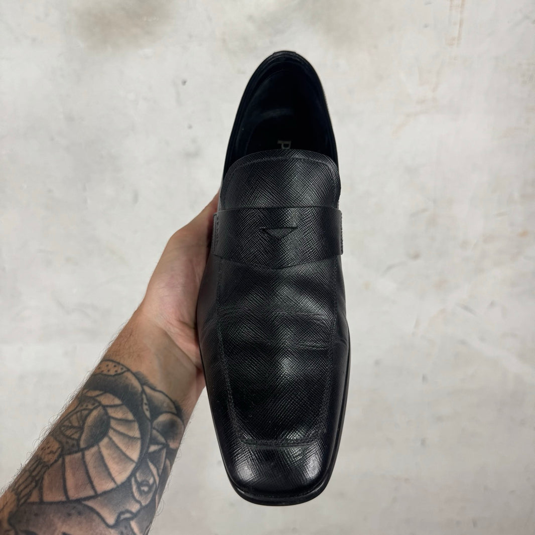 Prada Saffiano Leather Loafers