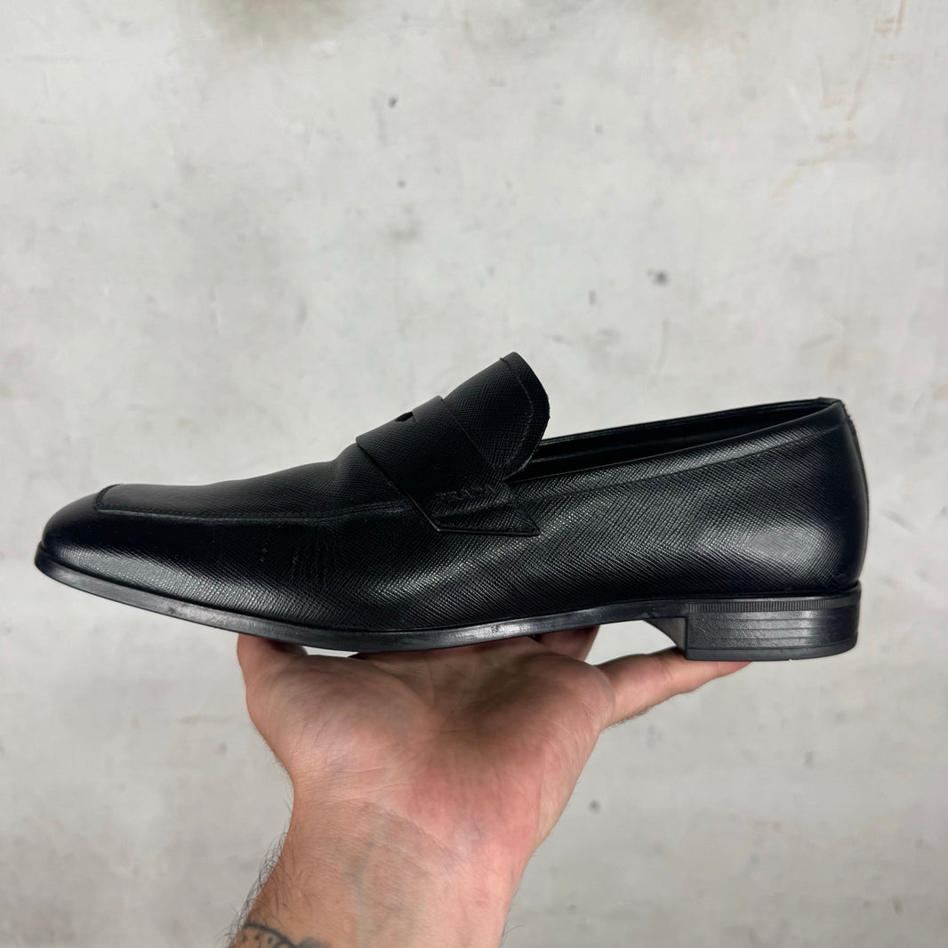 Prada Saffiano Leather Loafers