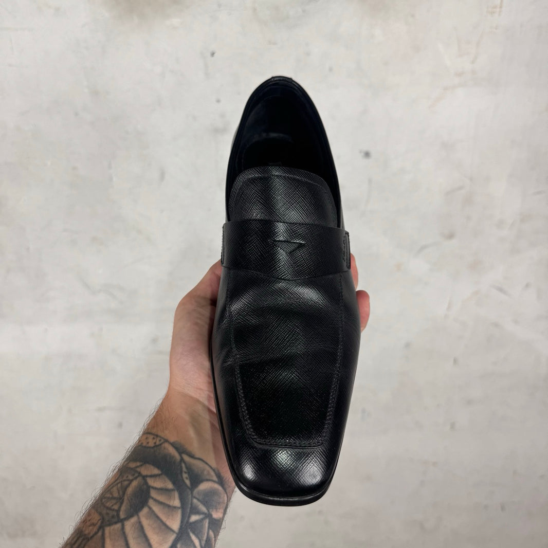 Prada Saffiano Leather Loafers