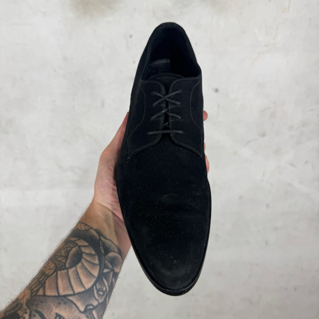 Prada Suede Point Toe Derby