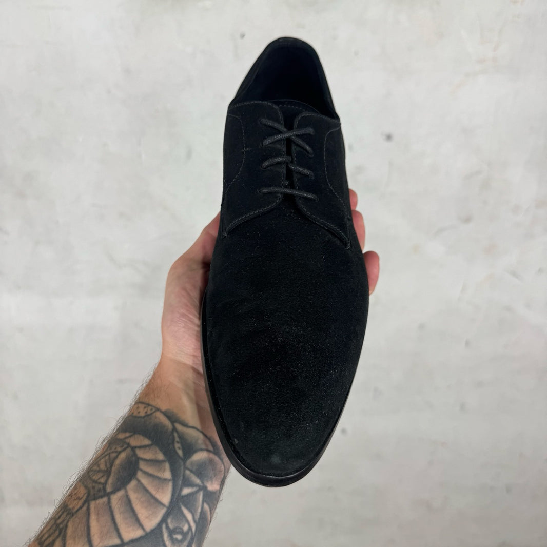 Prada Suede Point Toe Derby