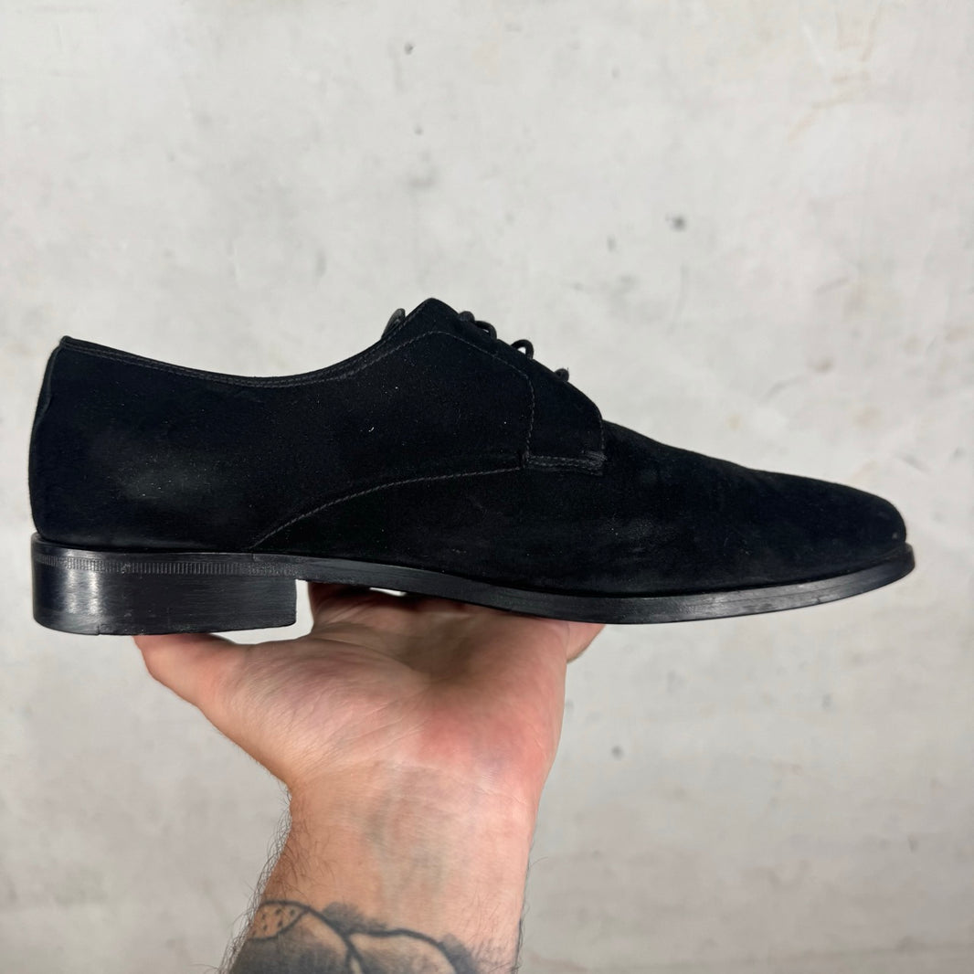 Prada Suede Point Toe Derby