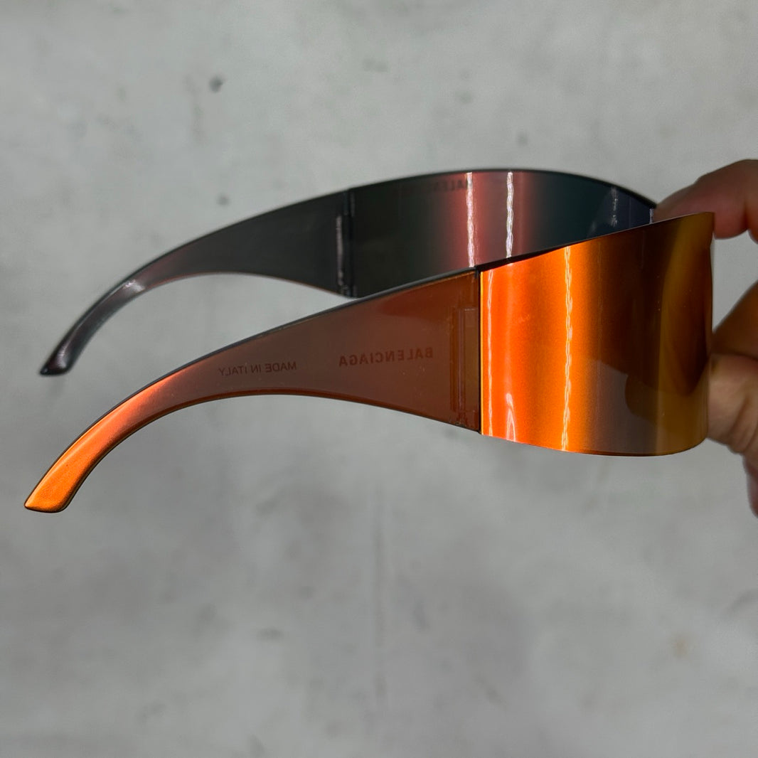 Balenciaga Runway Orange Panther Mask Sunglasses