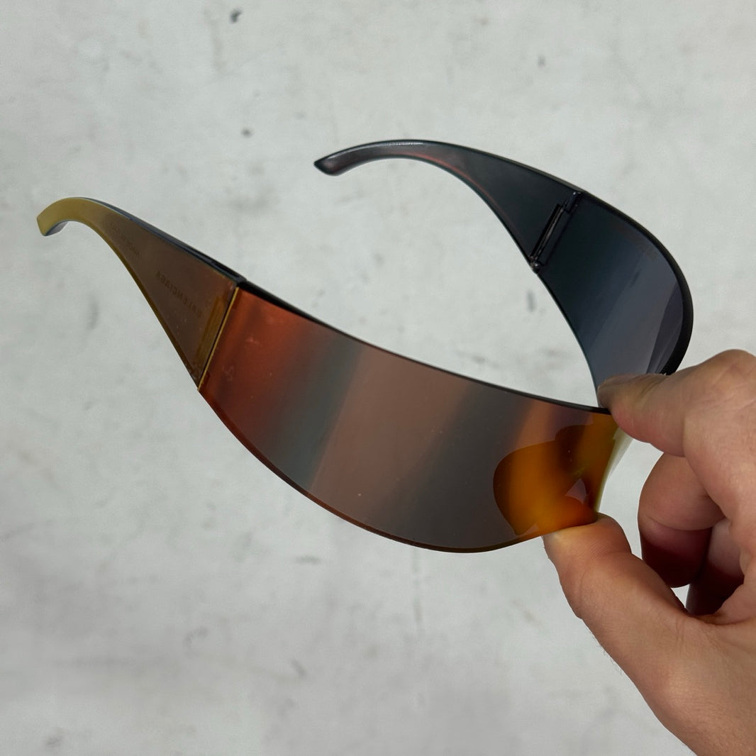 Balenciaga Runway Orange Panther Mask Sunglasses