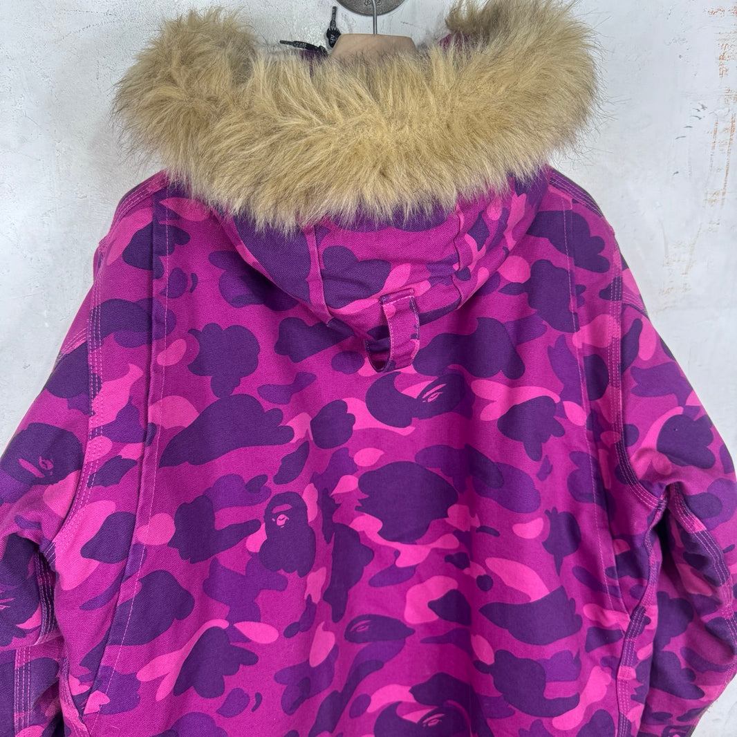 Bape x Carhartt N3-B Fur Hooded Jacket