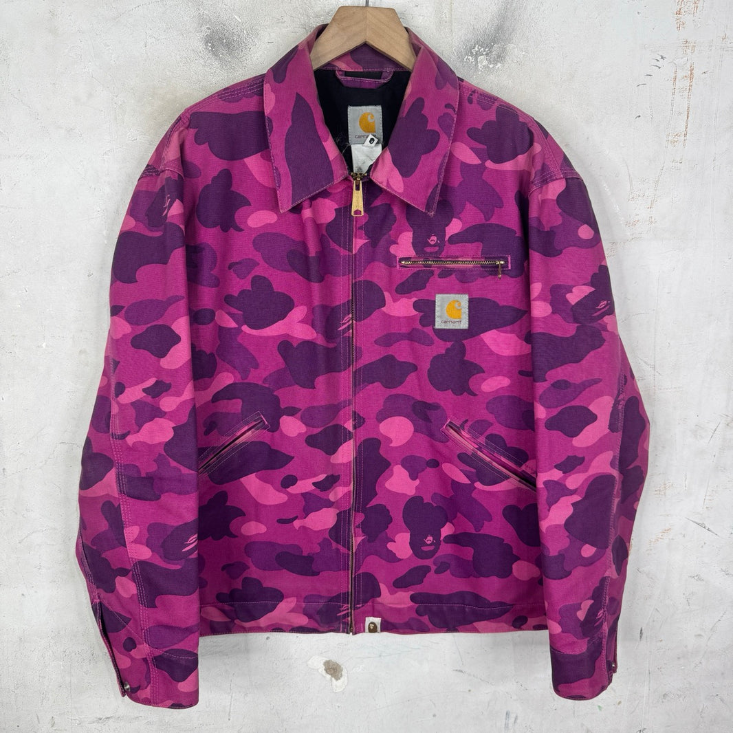 Bape x Carhartt Purple Detroit Jacket