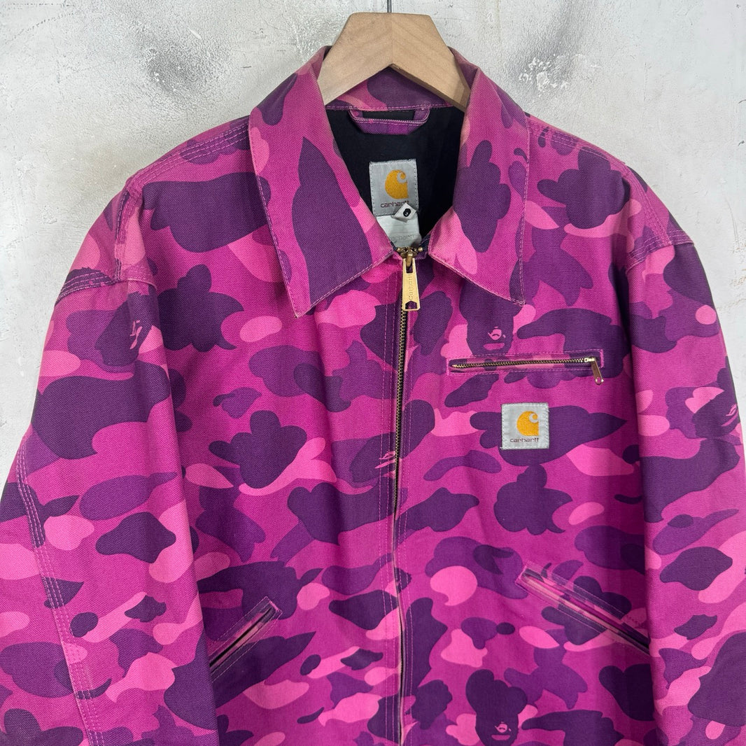 Bape x Carhartt Purple Detroit Jacket