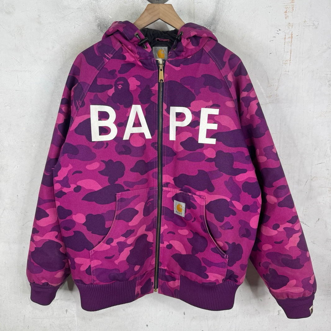 Bape x Carhartt Purple Padded Work Jacket