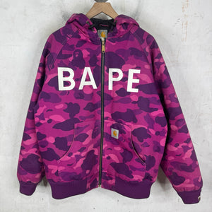 Bape x Carhartt Purple Padded Work Jacket