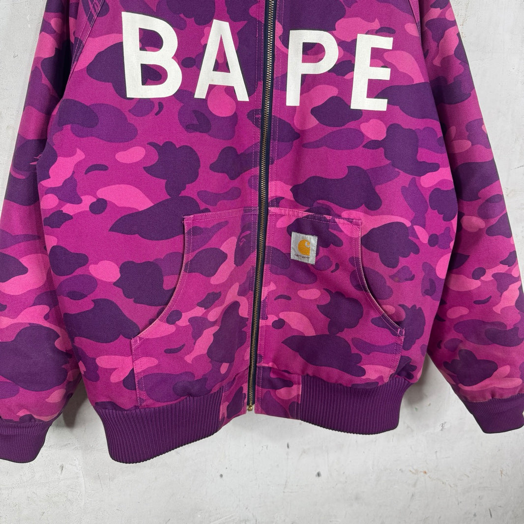 Bape x Carhartt Purple Padded Work Jacket