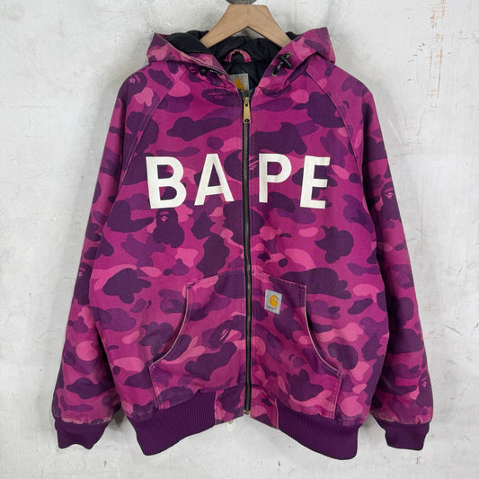 Bape x Carhartt Purple Camo Work Jacket