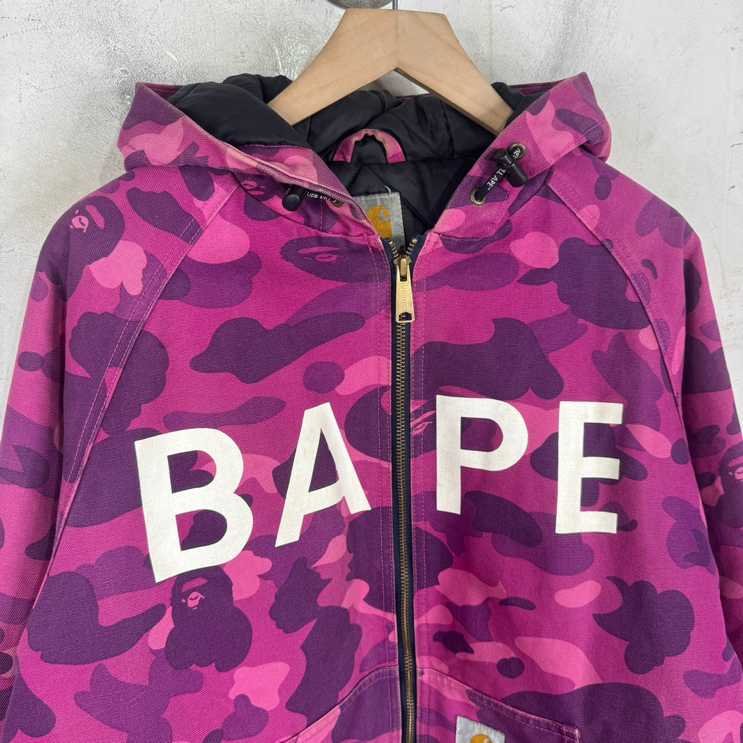 Bape x Carhartt Purple Camo Work Jacket
