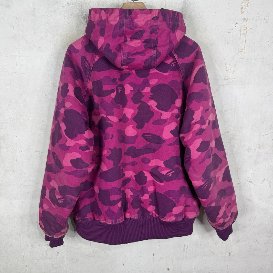 Bape x Carhartt Purple Camo Work Jacket