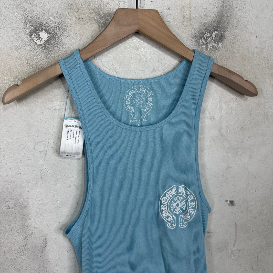 Chrome Hearts Horseshoe Blue Tank Top