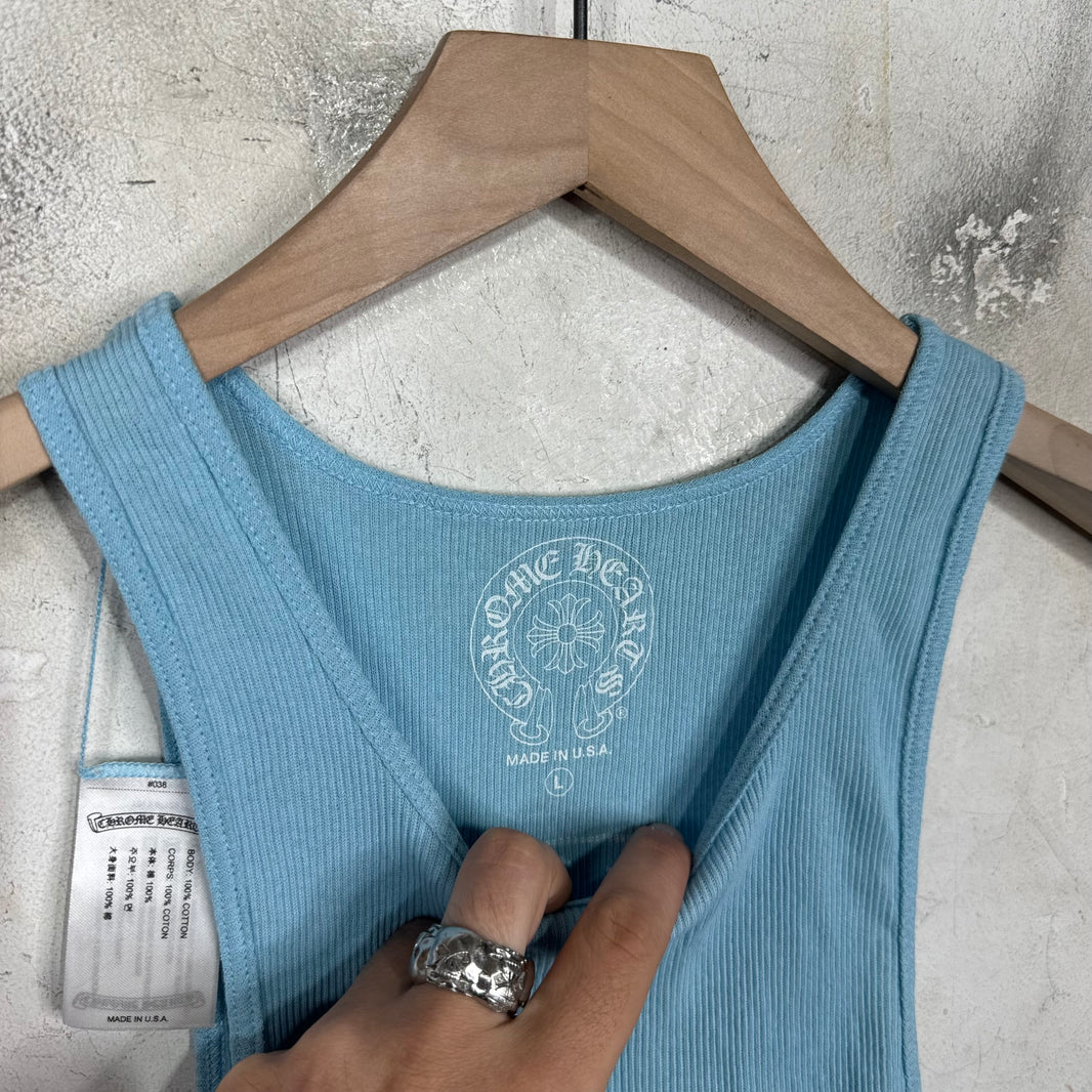 Chrome Hearts Horseshoe Blue Tank Top