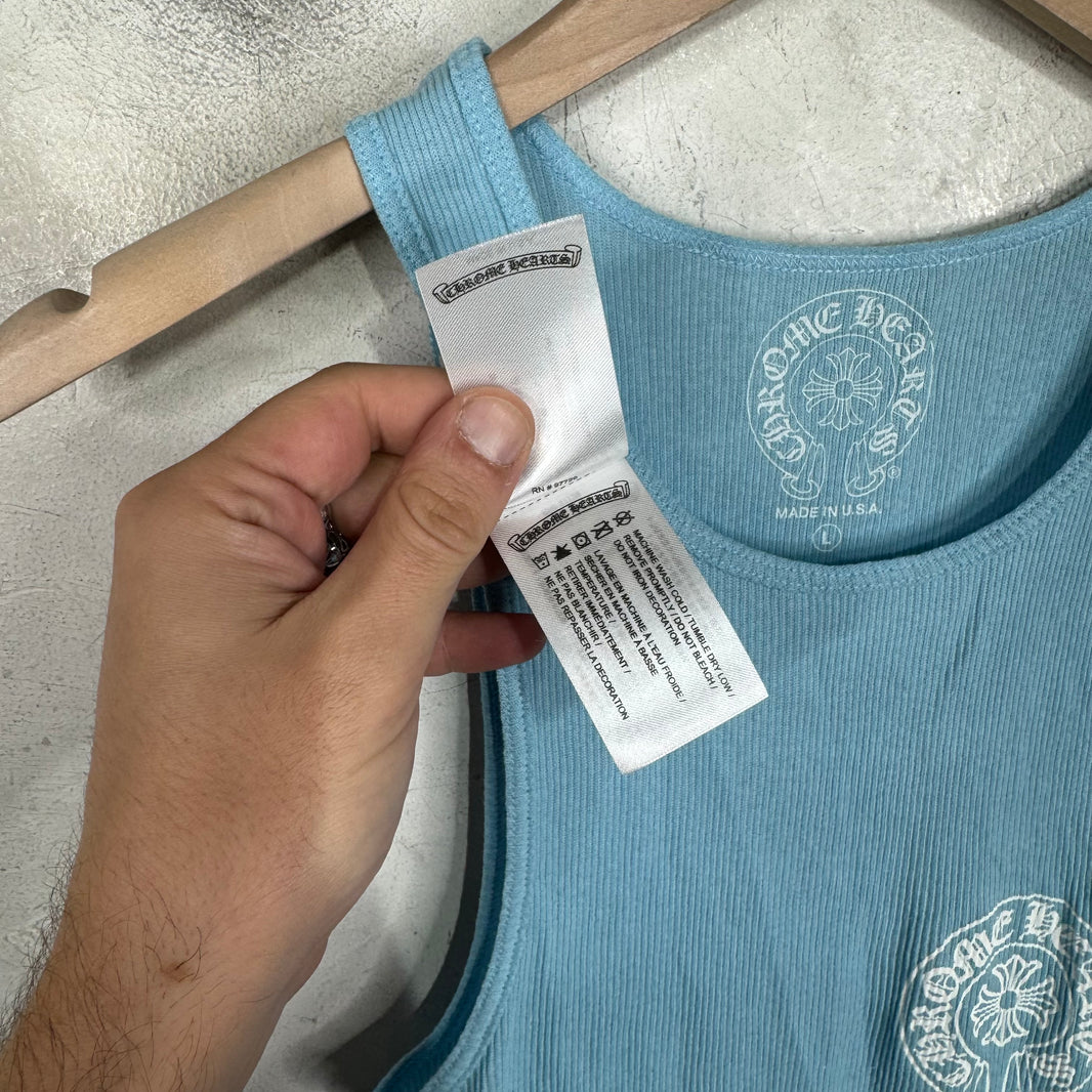 Chrome Hearts Horseshoe Blue Tank Top