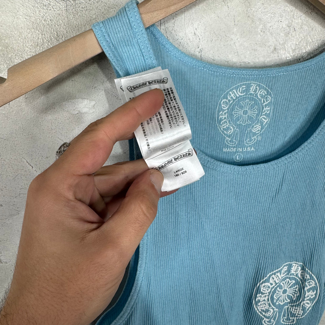 Chrome Hearts Horseshoe Blue Tank Top