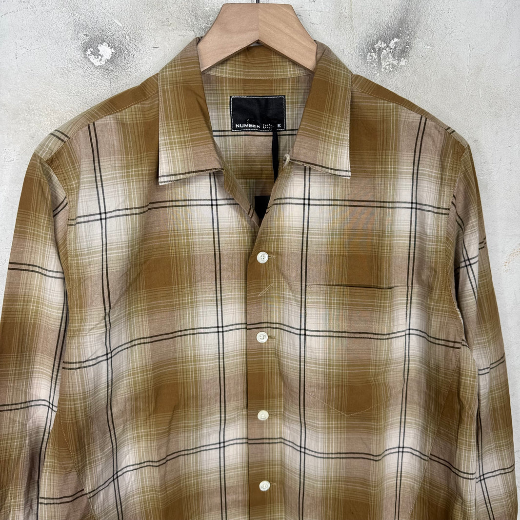 Number Nine Shadow Plaid Yellow Flannel
