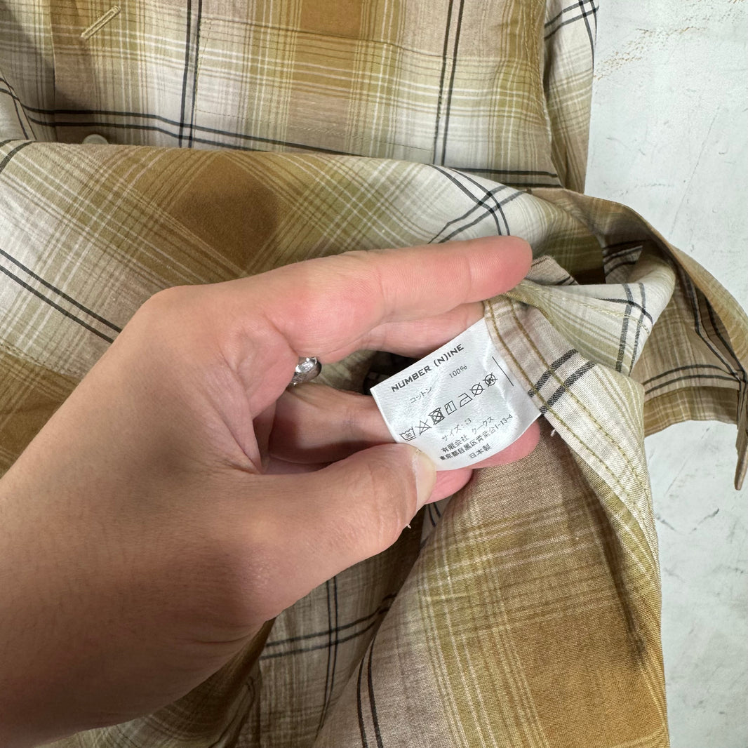Number Nine Shadow Plaid Yellow Flannel