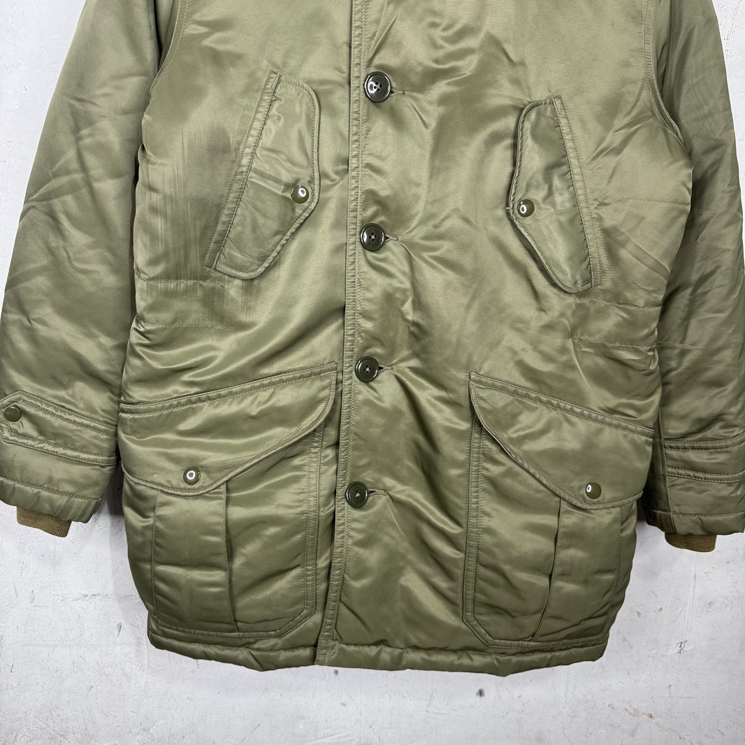 RRL Faux Fur Hooded Nylon Parka Jacket