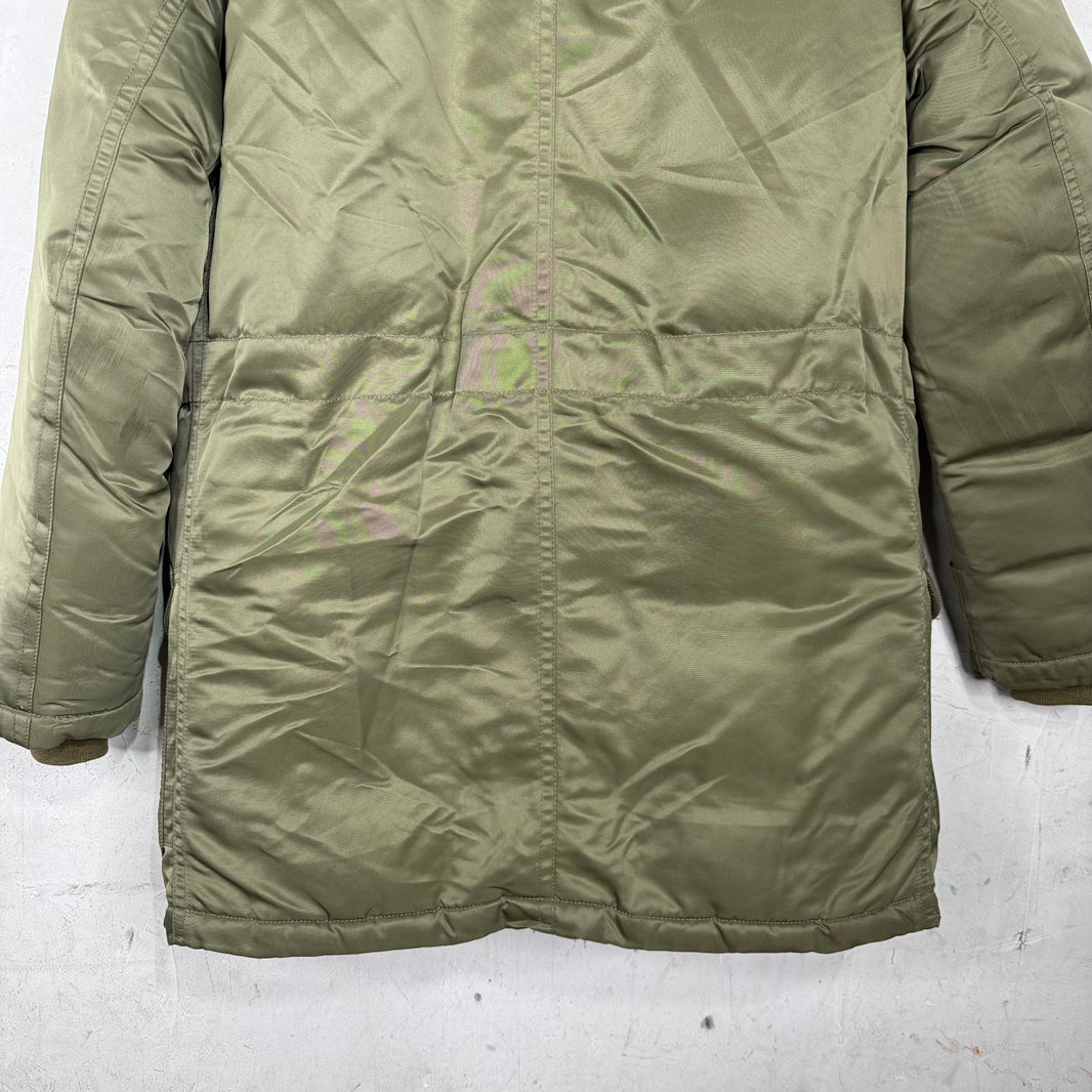 RRL Faux Fur Hooded Nylon Parka Jacket