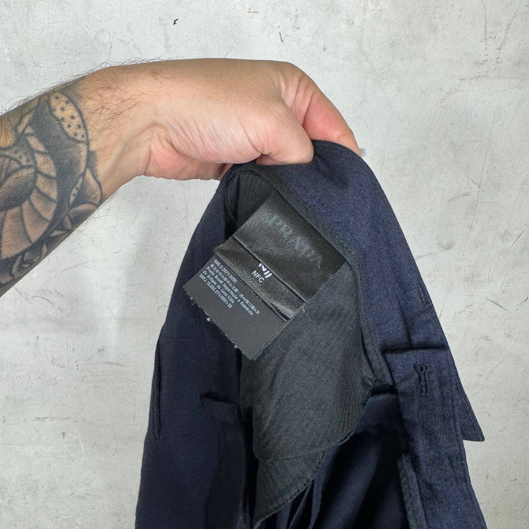 Prada Navy Wool Trousers