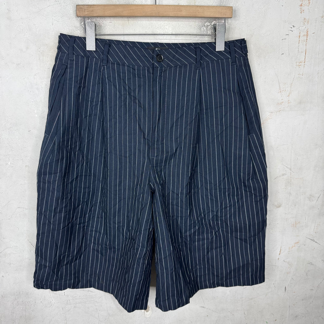 Stussy Wrinkled Pinstripe Baggy Trouser Shorts