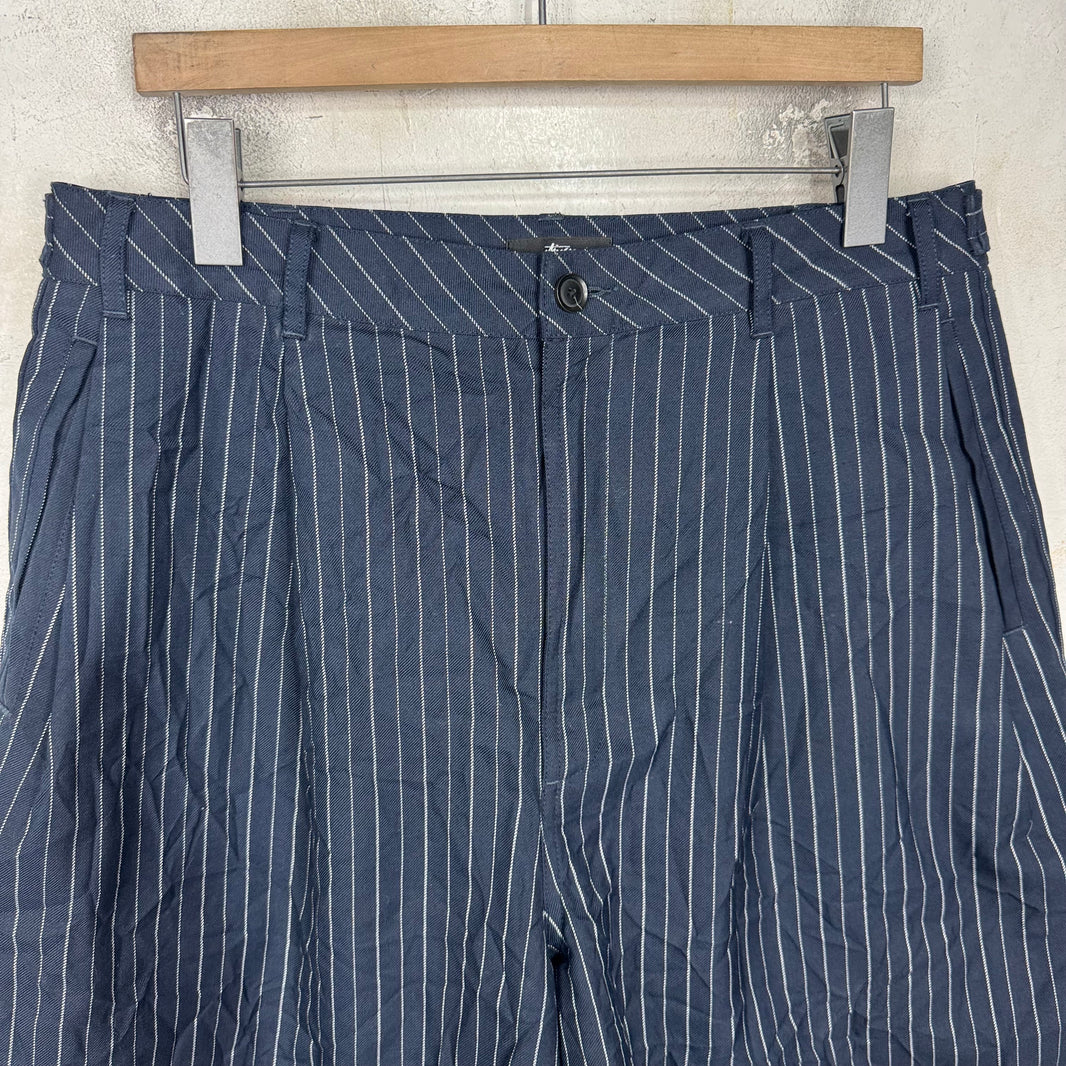Stussy Wrinkled Pinstripe Baggy Trouser Shorts