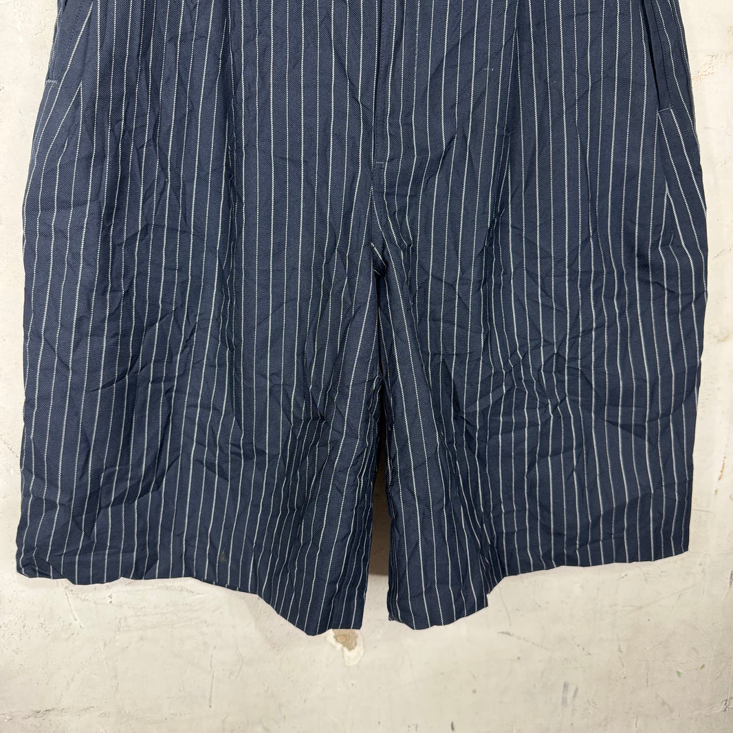 Stussy Wrinkled Pinstripe Baggy Trouser Shorts